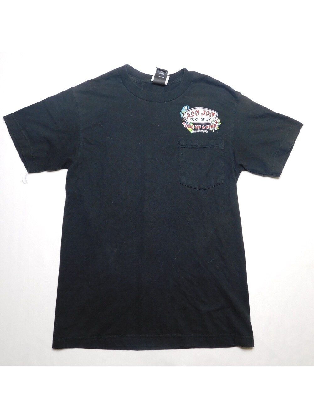 Ron Jon Surf Shop Cocoa Beach Florida Pocket T-Shirt Mens Small Black Beefy-T